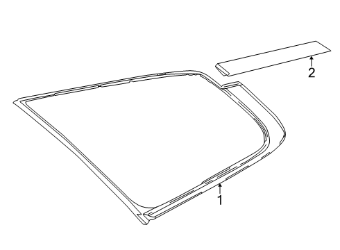 2025 Toyota Crown Signia Glass & Hardware - Quarter Panel Diagram