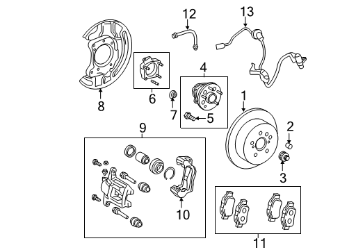 2018 Toyota Sienna Brake Components Diagram 4 - Thumbnail