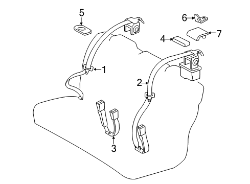 2017 Toyota Camry Seat Belt - Body Diagram 3 - Thumbnail