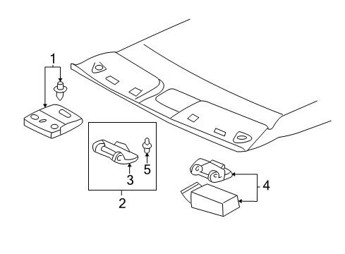 2004 Toyota Tundra Overhead Console Diagram 2 - Thumbnail