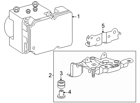 2024 Toyota Land Cruiser ABS Components Diagram