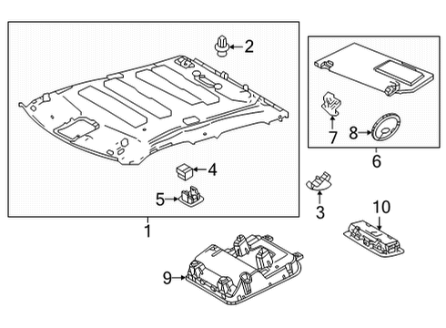 2025 Toyota Tundra Headliner Diagram 3 - Thumbnail