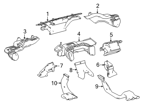 2015 Toyota RAV4 Ducts Diagram