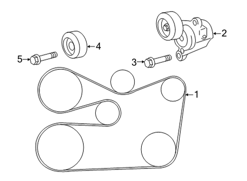 2021 Toyota Highlander Belts & Pulleys Diagram