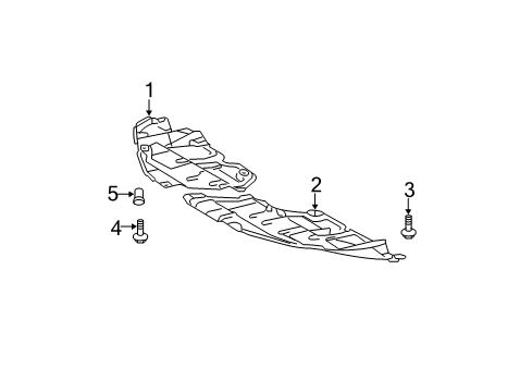 2009 Toyota Camry Under Cover, Passenger Side Diagram for 51441-06060