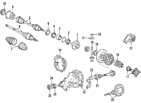 1990 Toyota Camry Differential - Rear Diagram