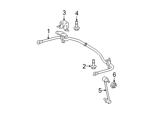2006 Toyota Highlander Stabilizer Bar & Components Diagram 8 - Thumbnail