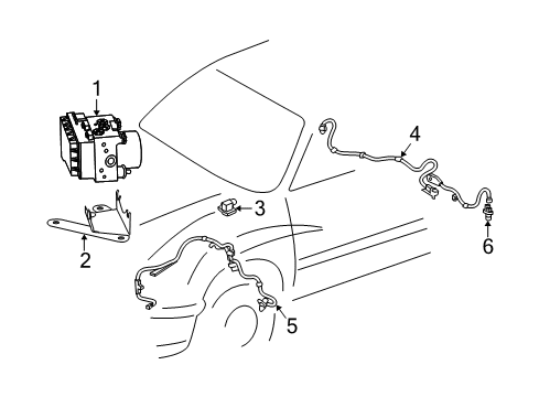 2004 Toyota Tundra ABS Components Diagram 2 - Thumbnail