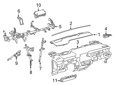 2025 Toyota Corolla Instrument Panel Diagram 2 - Thumbnail