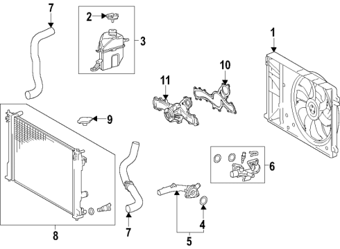 2021 Toyota Highlander Cooling System Diagram 2 - Thumbnail