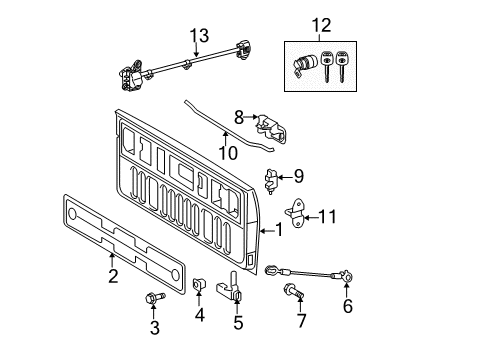 2007 Toyota Tundra Handle, Rear Diagram for 69090-0C040