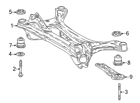 2025 Toyota Camry Suspension Mounting - Rear Diagram 2 - Thumbnail