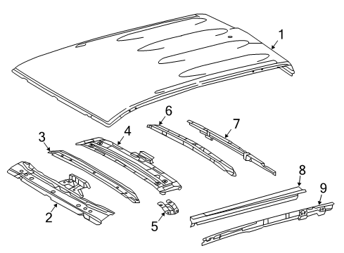 2020 Toyota Tacoma Roof & Components Diagram 3 - Thumbnail