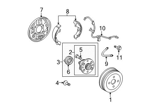 2012 Toyota Yaris Brake Components Diagram 3 - Thumbnail