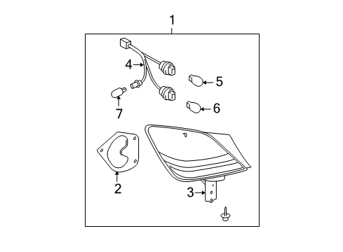 2007 Toyota Avalon Bulbs Diagram 5 - Thumbnail