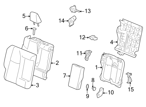 2025 Toyota Corolla Cross Rear Seat Components Diagram 4 - Thumbnail