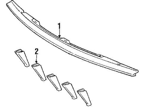 1992 Toyota Celica Grille & Components Diagram