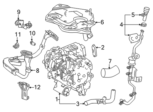 2025 Toyota Mirai Motor & Components Diagram