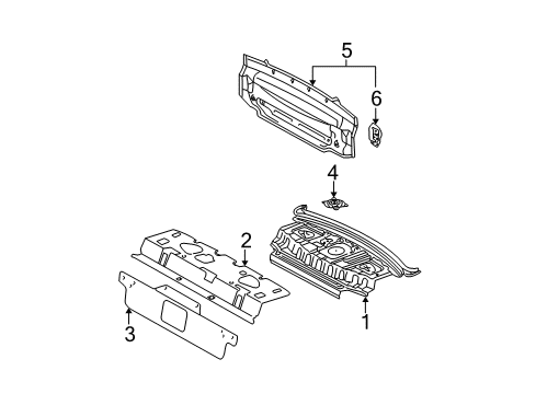 2001 Toyota Avalon Rear Body Diagram