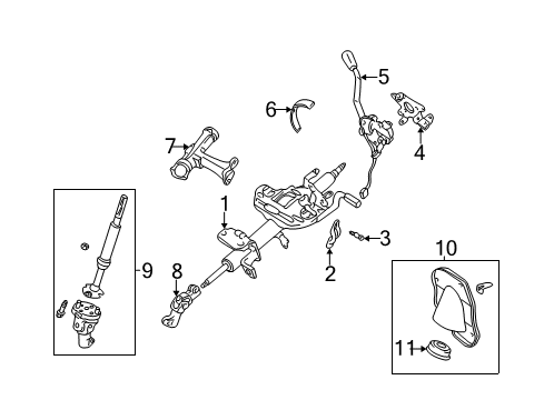 1996 Toyota Tacoma Steering Column Assembly Diagram 3 - Thumbnail
