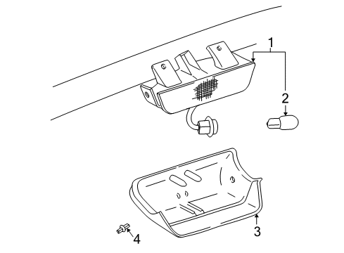 2000 Toyota RAV4 High Mount Lamps Diagram
