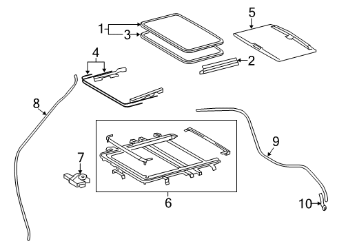2016 Toyota Highlander Sunroof Diagram 2 - Thumbnail