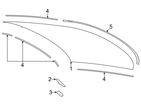 2025 Toyota Crown Glass & Hardware - Back Glass Diagram