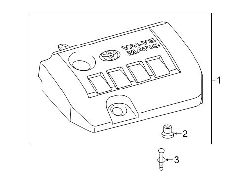 2019 Toyota C-HR Engine Appearance Cover Diagram