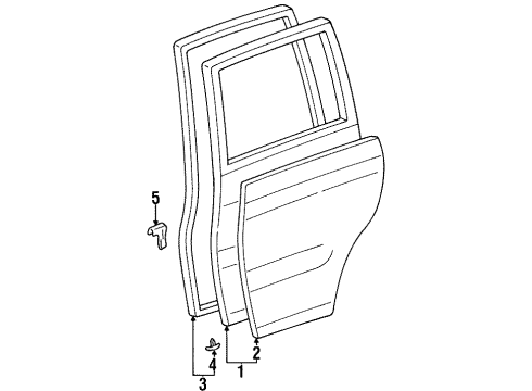 1997 Toyota Land Cruiser Door & Components Diagram 2 - Thumbnail