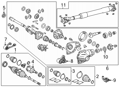 2025 Toyota 4Runner Carrier & Front Axles Diagram