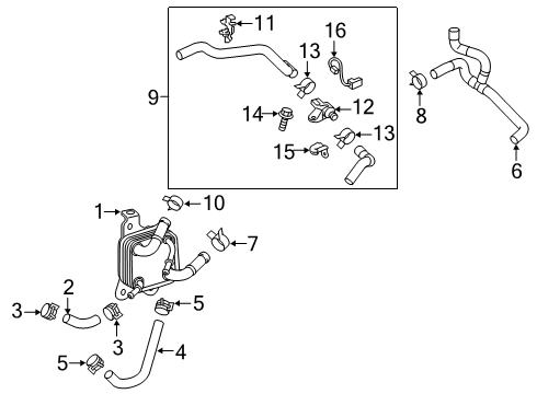 2025 Toyota RAV4 Oil Cooler Diagram