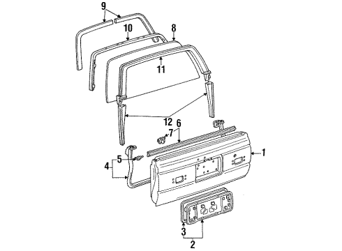 1995 Toyota 4Runner Gate Assembly Diagram