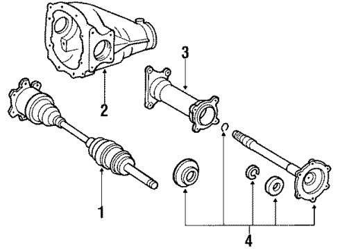 1984 Toyota Pickup Front Axle & Carrier Diagram