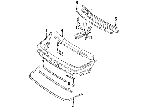 1988 Toyota Corolla Front Bumper Diagram