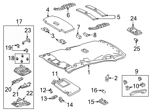 2025 Toyota Corolla Interior Trim - Roof Diagram 5 - Thumbnail