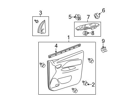 2008 Toyota Yaris Front Door Diagram 5 - Thumbnail