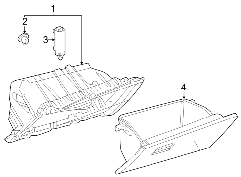 2025 Toyota GR Corolla Glove Box Diagram