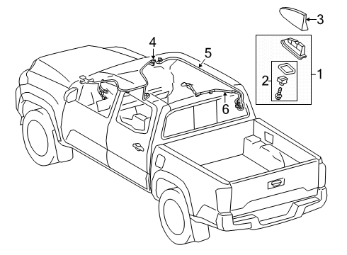 2024 Toyota Tacoma Antenna & Radio Diagram