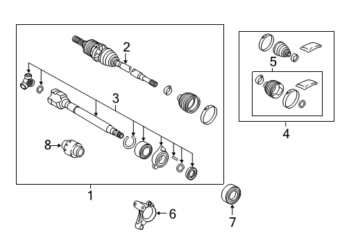 2025 Toyota RAV4 Drive Axles - Front Diagram 2 - Thumbnail