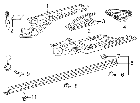 2025 Toyota RAV4 Exterior Trim - Pillars Diagram 2 - Thumbnail