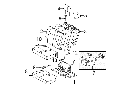 2006 Toyota Tundra Front Seat Components Diagram 4 - Thumbnail
