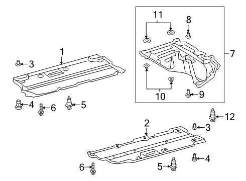 2025 Toyota Corolla Under Cover & Splash Shields Diagram 3 - Thumbnail