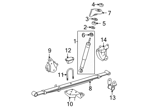 2012 Toyota Tacoma Rear Suspension Components Diagram 3 - Thumbnail