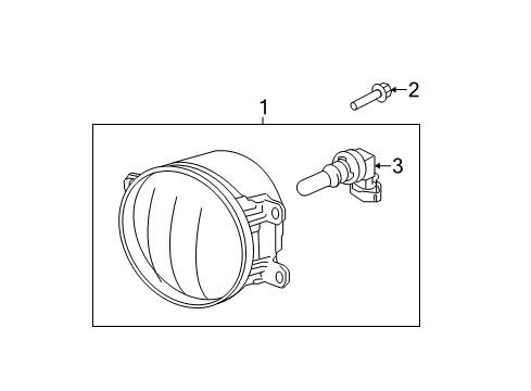 2012 Toyota Sienna Fog Lamp Assembly, Passenger Side Diagram for 81210-08020
