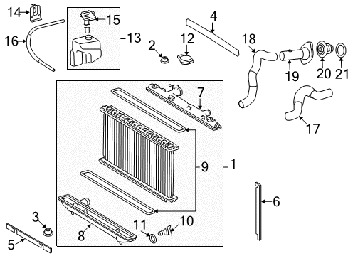 2007 Toyota Camry Tank, Upper Diagram for 16441-28550