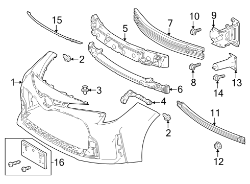2024 Toyota GR Corolla Bumper & Components - Front Diagram