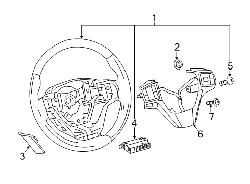 2017 Toyota Sienna Audio Switch Diagram for 84250-0E270-B1