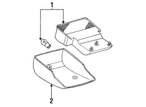 1990 Toyota Celica High Mount Lamps Diagram 2 - Thumbnail
