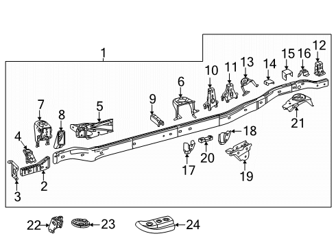 2025 Toyota Tacoma Frame & Components Diagram 2 - Thumbnail