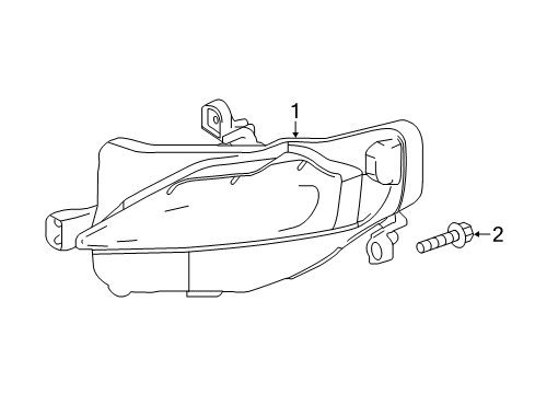 2019 Toyota Corolla Daytime Running Lamp Components Diagram 2 - Thumbnail